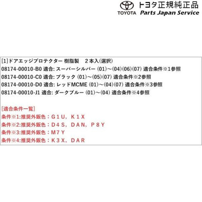 6系86 ドアエッジプロテクター(樹脂製) トヨタ ZN6 686 TOYOTA