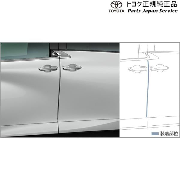 40系アルファード ドアエッジプロテクター(メッキ調) トヨタ AAHH40W AAHH45W AGH40W AGH45W 40alphard TOYOTA