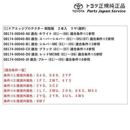 10系アクア ドアエッジプロテクター(樹脂製)(リヤ) トヨタ MXPK11 MXPK16 10AQUA TOYOTA