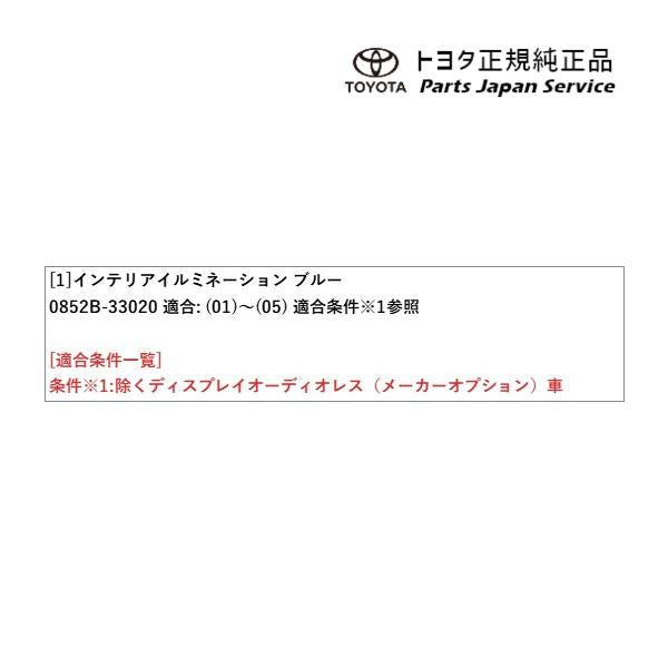 70系カムリ インテリアイルミネーション(ブルー) トヨタ AXVH70 AXVH75 70camry TOYOTA