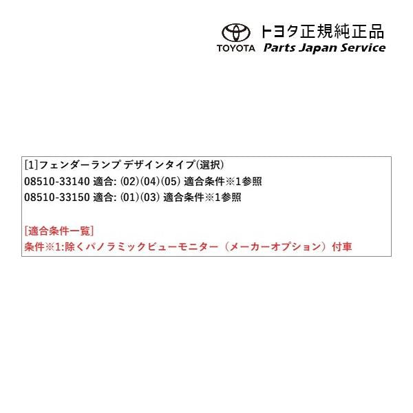 70系カムリ フェンダーランプ(デザインタイプ)(設定2) トヨタ AXVH70 AXVH75 70camry TOYOTA
