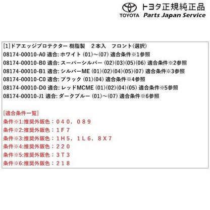 210系カローラ ドアエッジプロテクター(樹脂製)(フロント) トヨタ ZWE219 ZWE215 MZEA17 210COROLLA TOYOTA
