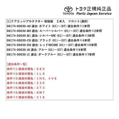 10系カローラクロス ドアエッジプロテクター(樹脂製)(フロント) トヨタ ZSG10 ZVG11 ZVG15 10corollacross TOYOTA