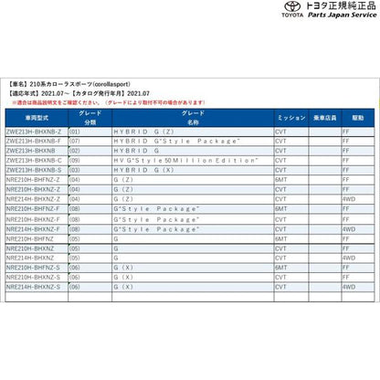 210系カローラスポーツ 携帯トイレ(簡易セット) トヨタ ZWE213H NRE210H NRE214H 210corollasport TOYOTA