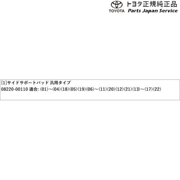 220系クラウン サイドサポートパッド(汎用タイプ) トヨタ AZSH20 AZSH21 GWS224 ARS220 220crown TOYOTA