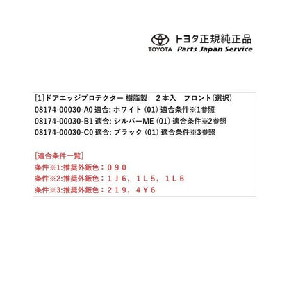 30系クラウンセダン ドアエッジプロテクター(樹脂製)(フロント) トヨタ AZSH32 KZSM30 30crown TOYOTA