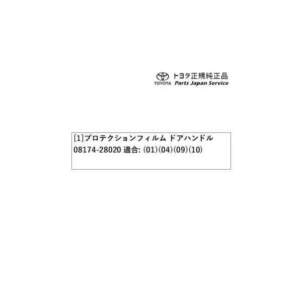 80系エスクァイア プロテクションフィルム(ドアハンドル) トヨタ ZWR80G ZRR80G ZRR85G 80esquire TOYOTA