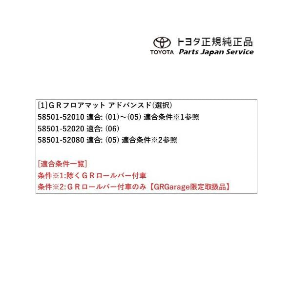 10系ＧＲヤリス GRフロアマット(アドバンスド) トヨタ GXPA16 MXPA12 10gryaris TOYOTA