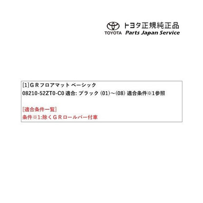 【大型便】10系GRヤリス GRフロアマット(ベーシック) トヨタ GXPA16 10gryaris TOYOTA