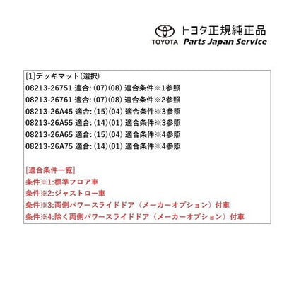 200系ハイエース デッキマット(ロング・2列シート車用) トヨタ 200hiacewagon TOYOTA