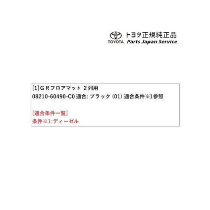 300系ランドクルーザー GRフロアマット(2列用) トヨタ FJA300W VJA300W 300landcruiser TOYOTA