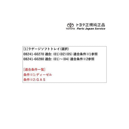 300系ランドクルーザー ラゲージソフトトレイ トヨタ FJA300W VJA300W 300landcruiser TOYOTA