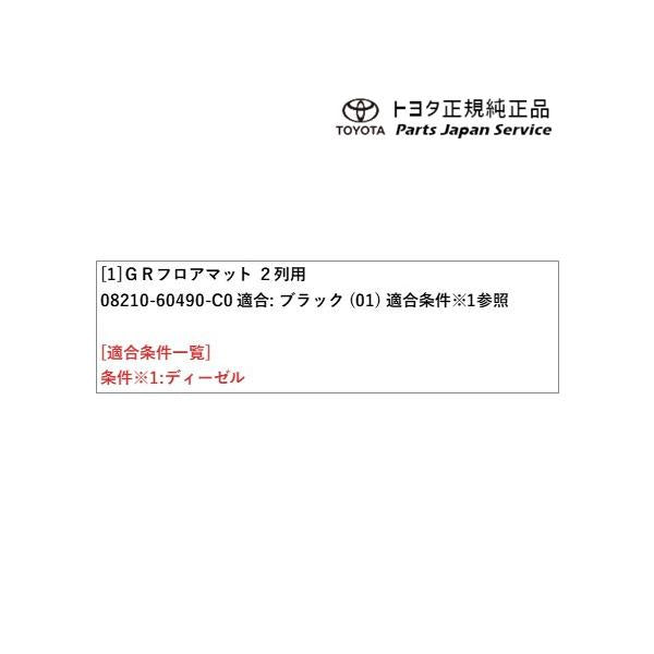 300系ランドクルーザー GRフロアマット(2列用) トヨタ FJA300W VJA300W 300landcruiser TOYOTA