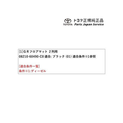 300系ランドクルーザー GRフロアマット(2列用) トヨタ FJA300W VJA300W 300landcruiser TOYOTA