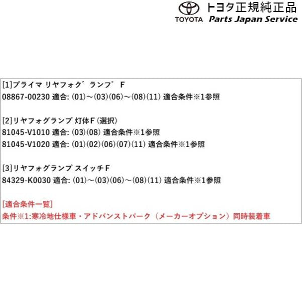 90系ノア リヤフォグランプ(設定1) トヨタ ZWR90W ZWR95W MZRA90W MZRA95W ZWR92W MZRA92W MZRA97W 90noah TOYOTA