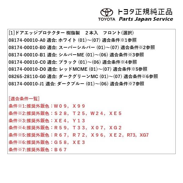 700系パッソ ドアエッジプロテクター(樹脂製)(フロント) トヨタ M700A M710A 700passo TOYOTA