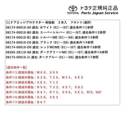 700系パッソ ドアエッジプロテクター(樹脂製)(フロント) トヨタ M700A M710A 700passo TOYOTA