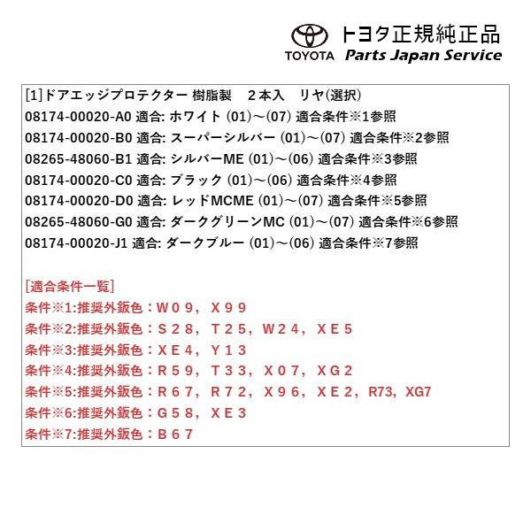 700系パッソ ドアエッジプロテクター(樹脂製)(リヤ) トヨタ M700A M710A 700passo TOYOTA