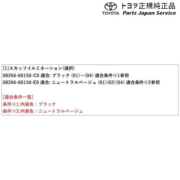 150系ランドクルーザープラド スカッフイルミネーション(フロント2枚) トヨタ GDJ151W GDJ150W TRJ150W 150prado TOYOTA