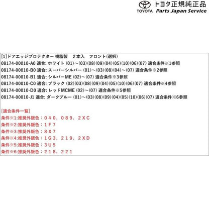 50系プリウス ドアエッジプロテクター(樹脂製)(フロント) トヨタ ZVW51 ZVW55 50prius TOYOTA
