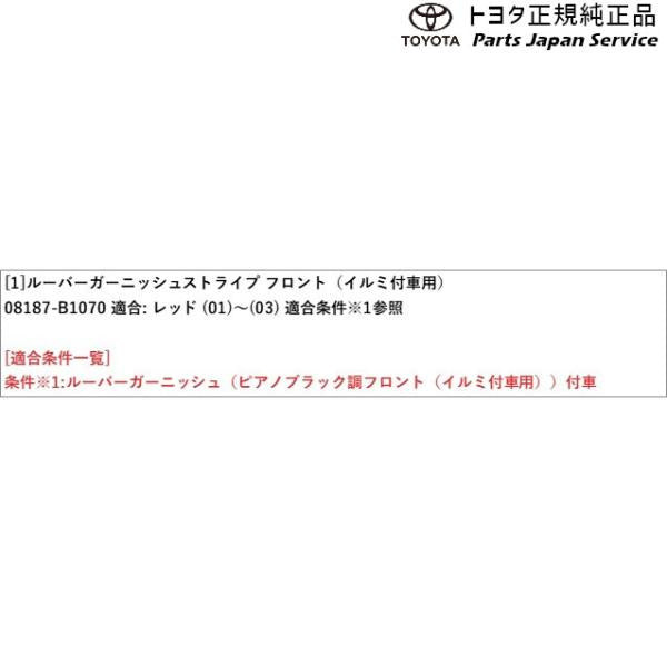 200系ライズ ルーバーガーニッシュストライプ(レッド・フロント) トヨタ A201A A210A A202A 200raize TOYOTA