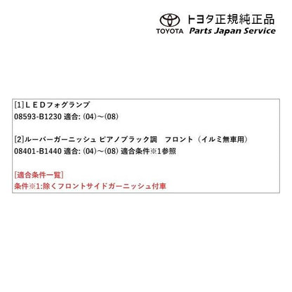200系ライズ LEDフォグランプセット(フロントルーバーガーニッシュ付) トヨタ A201A A210A A202A 200raize TOYOTA