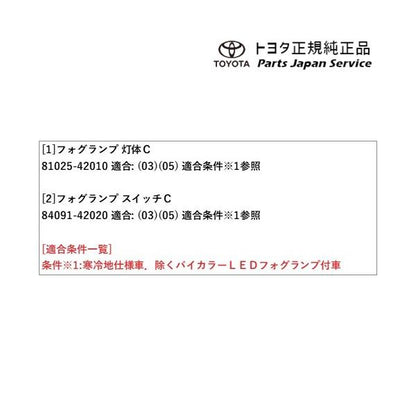 50系ラブフォー フォグランプ(ハロゲン)(設定1) トヨタ MXAA54 MXAA52 AXAH54 AXAH52 50rav4 TOYOTA