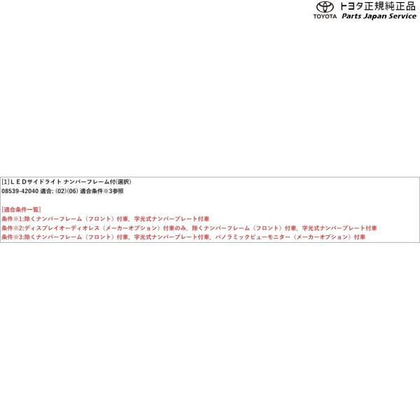 50系ラブフォー LEDサイドライト(ナンバーフレーム付)(設定2) トヨタ MXAA54 MXAA52 AXAH54 AXAH52 50rav4 TOYOTA