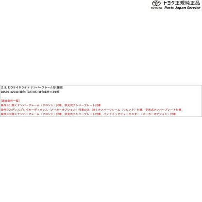 50系ラブフォー LEDサイドライト(ナンバーフレーム付)(設定2) トヨタ MXAA54 MXAA52 AXAH54 AXAH52 50rav4 TOYOTA