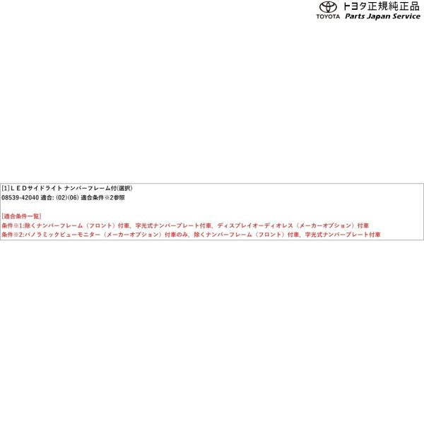 50系ラブフォー LEDサイドライト(ナンバーフレーム付)(設定1) トヨタ MXAA54 MXAA52 AXAH54 AXAH52 50rav4 TOYOTA
