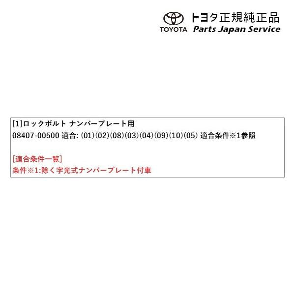 50系ラブフォー ロックボルト(ナンバープレート用) トヨタ MXAA54 MXAA52 AXAH54 AXAH52 50rav4 TOYOTA