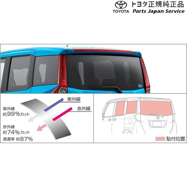 900系ルーミー IR(赤外線)カットフィルム(リヤサイド・バックガラス)(クリア) トヨタ M910A M900A 900roomy TOYOTA