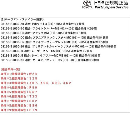 900系ルーミー ルーフエンドスポイラー トヨタ M910A M900A 900roomy TOYOTA