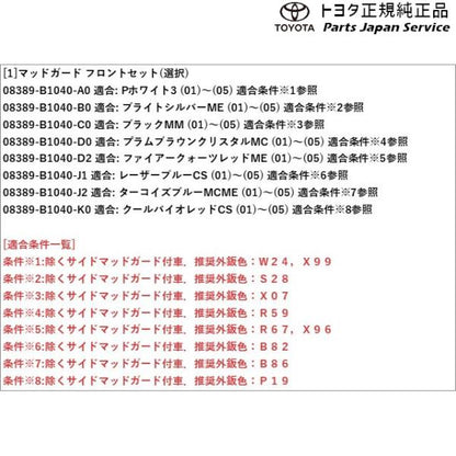 900系ルーミー マッドガード(フロントセット) トヨタ M910A M900A 900roomy TOYOTA