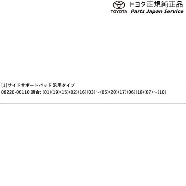 170系シエンタ サイドサポートパッド(汎用タイプ) トヨタ NSP170G NCP175G NHP170G NSP172G 170sienta TOYOTA
