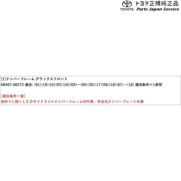 【小型便】170系シエンタ ナンバーフレーム(デラックス)(フロント) トヨタ NSP170G NCP175G NHP170G NSP172G 170sienta TOYOTA