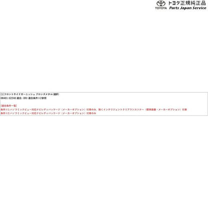 170系シエンタ フロントサイドガーニッシュ(設定2) トヨタ NSP170G NCP175G NHP170G NSP172G 170sienta TOYOTA
