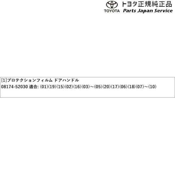 170系シエンタ プロテクションフィルム(ドアハンドル) トヨタ NSP170G NCP175G NHP170G NSP172G 170sienta TOYOTA