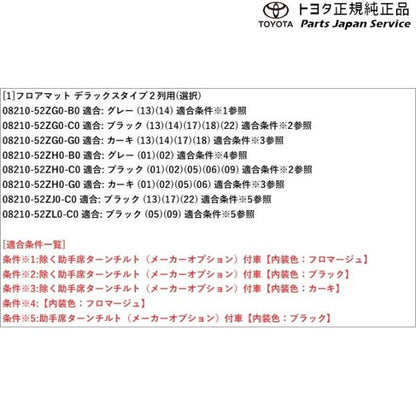 10系シエンタ フロアマット(デラックスタイプ・2列シート車用) トヨタ MXPL10G MXPL15G MXPL12G MXPC10G MXPC12G 10sienta TOYOTA