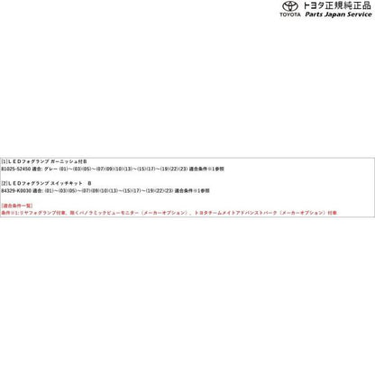 10系シエンタ LEDフォグランプ(ガーニッシュ付)(設定2) トヨタ MXPL10G MXPL15G MXPL12G MXPC10G MXPC12G 10sienta TOYOTA