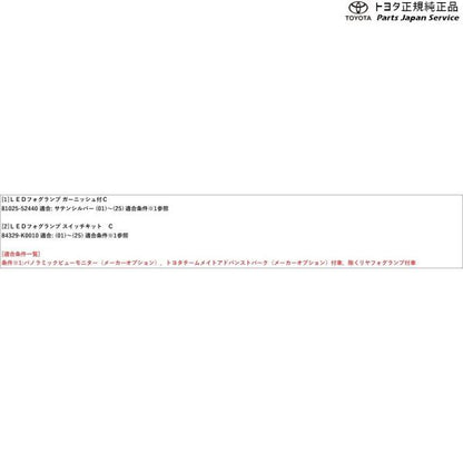 10系シエンタ LEDフォグランプ(ガーニッシュ付)(設定3) トヨタ MXPL10G MXPL15G MXPL12G MXPC10G MXPC12G 10sienta TOYOTA