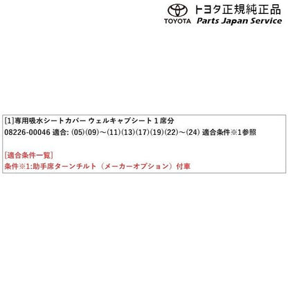 10系シエンタ 専用吸水シートカバー(ターンチルトシート[助手席]1席分) トヨタ MXPL10G MXPL15G MXPL12G MXPC10G MXPC12G 10sienta TOYOTA
