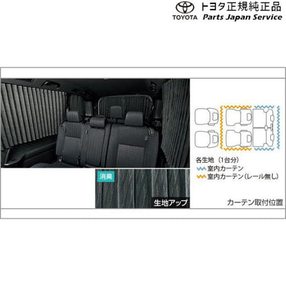 【大型便】90系ヴォクシー 室内カーテン(プリーツタイプ) トヨタ ZWR90W ZWR95W MZRA90W MZRA95W ZWR92W MZRA92W 90VOXY TOYOTA
