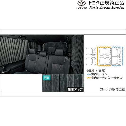 【大型便】90系ヴォクシー 室内カーテン(プリーツタイプ) トヨタ ZWR90W ZWR95W MZRA90W MZRA95W ZWR92W MZRA92W 90VOXY TOYOTA