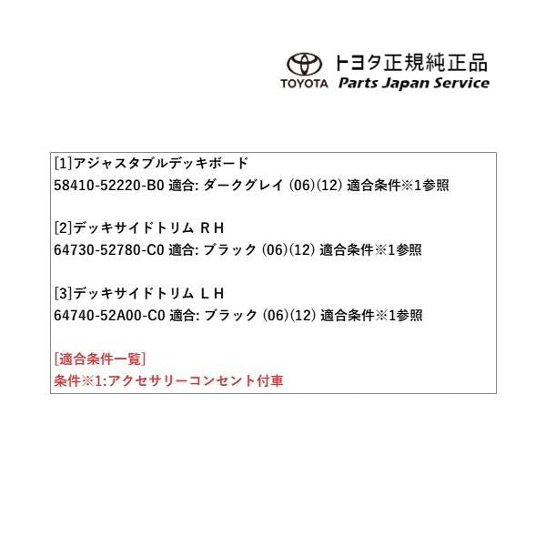 10系ヤリス アジャスタブルデッキボードセット(設定2) トヨタ MXPH10 MXPH15 MXPA10 MXPA15 KSP210 10yaris TOYOTA