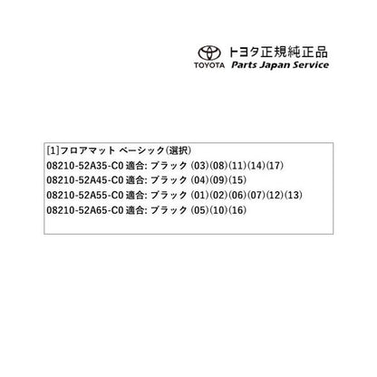 10系ヤリス フロアマット(ベーシック) トヨタ MXPH10 MXPH15 MXPA10 MXPA15 KSP210 10yaris TOYOTA