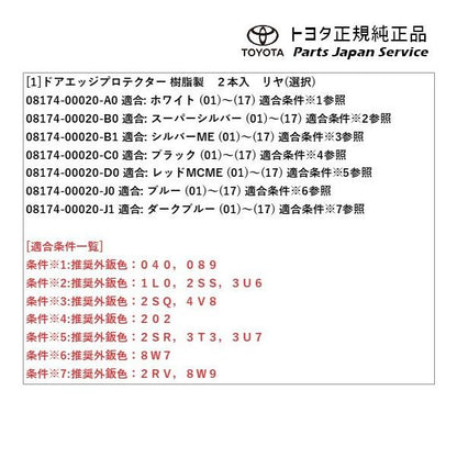 10系ヤリス ドアエッジプロテクター(樹脂製)(リヤ) トヨタ MXPH10 MXPH15 MXPA10 MXPA15 KSP210 10yaris TOYOTA