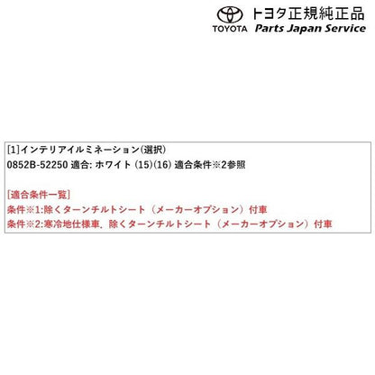10系ヤリスクロス インテリアイルミネーション(ホワイト)(設定2) トヨタ MXPB10 MXPB15 MXPJ10 MXPJ15 10YARISCROSS TOYOTA