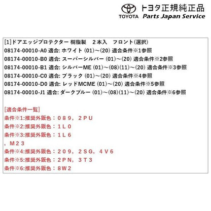 10系ヤリスクロス ドアエッジプロテクター(樹脂製)(フロント) トヨタ MXPB10 MXPB15 MXPJ10 MXPJ15 10YARISCROSS TOYOTA