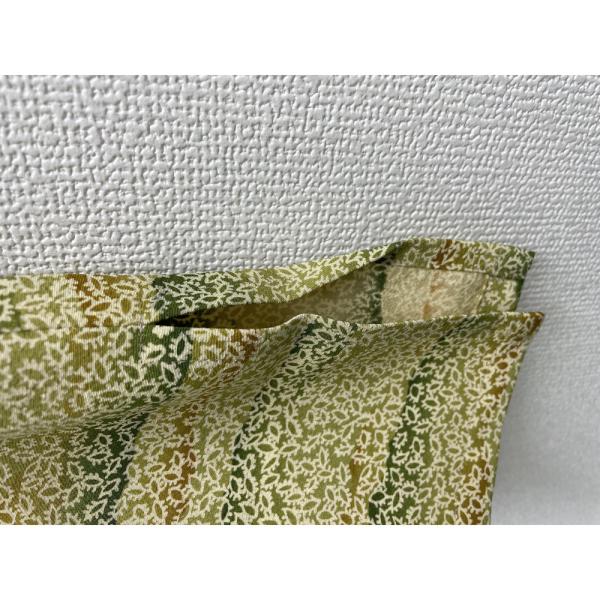 アロハシャツ　黄色地に横縞葉っぱ Lサイズ メンズ